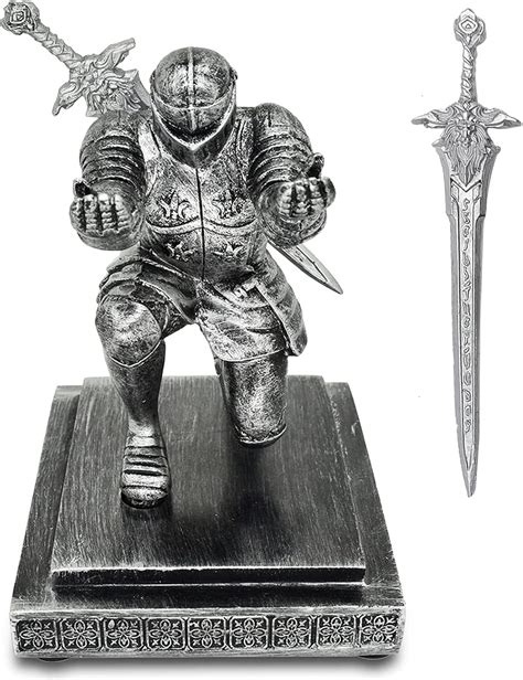 Amazon.com: Hoypeyfiy Knight Pen Holder,Knights Pen Stand with Magnet ...