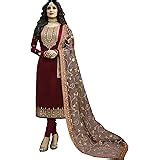 Buy Miss Ethnik Women's Black Georgette Semi Stitched Top With ...