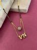 Custom Name Mangalsutra with 2 letters and American Diamond ball ...