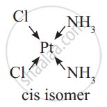 Draw the structure of cis isomers of Pt(NH3)2Cl2. | Shaalaa.com