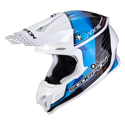 Scorpion Vx 16 Air Gem White Blue Helmet
