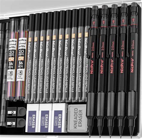 Nicpro 2mm Mechanical Pencils Set with Case, India | Ubuy