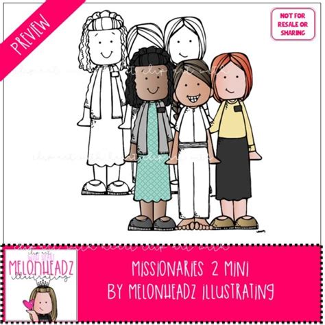 Missionaries clipart Set 2 LDS MINI - Melonheadz