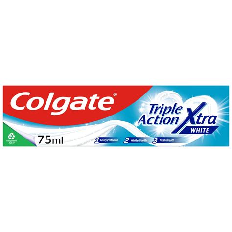 Colgate Triple Action Extra White Toothpaste | British Chemist