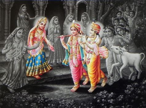 Buy DollsofIndia Radha, Krishna and Balarama - - 12 x 9 inches ...