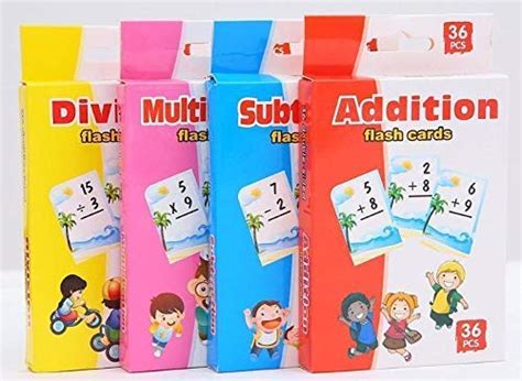 Buy BabyGo Teach Division and Addition Learning Education Flash Cards ...