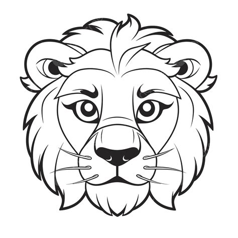 Lion Face Outline