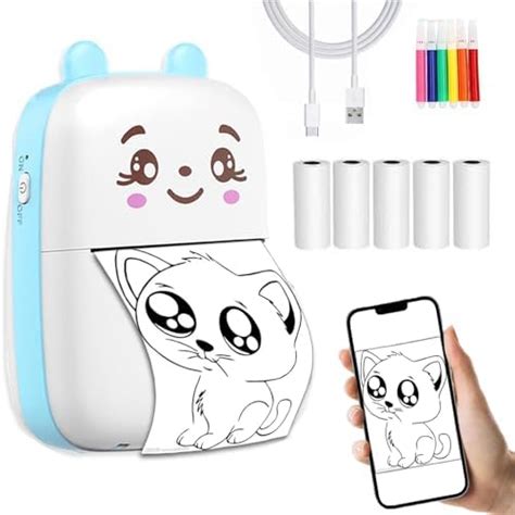 Funducts Mini Pocket Printer, Portable Thermal Printer for Pictures ...