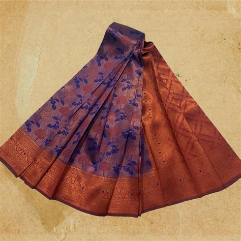 Art Silk Saree Blue Colour – Kumaran Silk