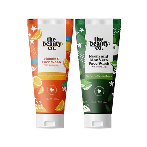 The Beauty Co Vitamin C With Niacinamide & Neem & Aloe Vera Face Wash ...