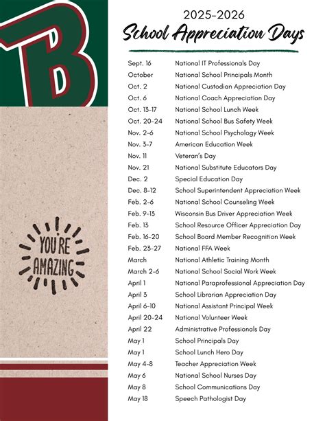 School Appreciation Days | Berlin Area School District