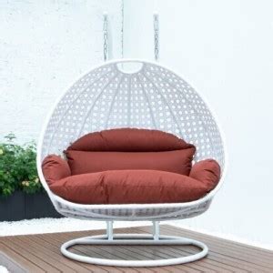 RIVA CRAFT Double Seater Swing Chair With Stand And Cushion Iron Large ...