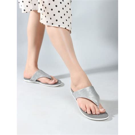 Buy Carlton London Grey Slip-On Round Toe Women Flats Online