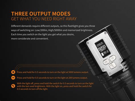 Fenix TK72R 9000 Lumens High Power USB Rechargeable LED Flashlight ...