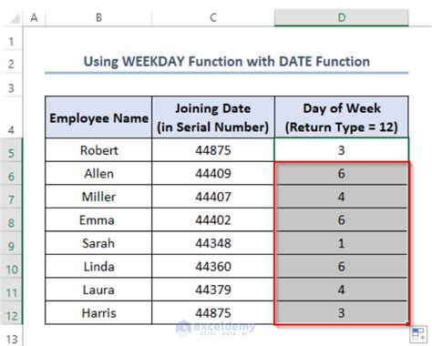 Image result for Weekday Excel