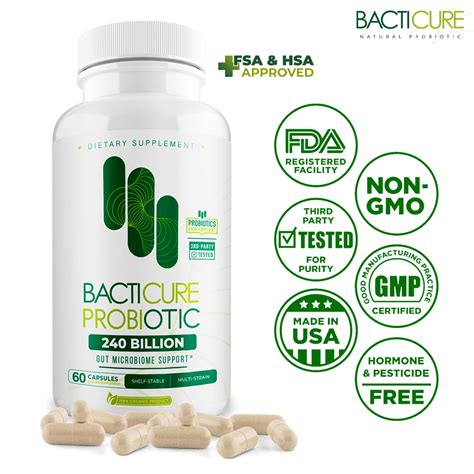 Buy Bacticure (240 Caps) High CFU Formula with Probiotics for Women ...