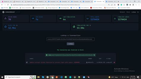 Update contract failed: Rejected by contract logic with reason ...