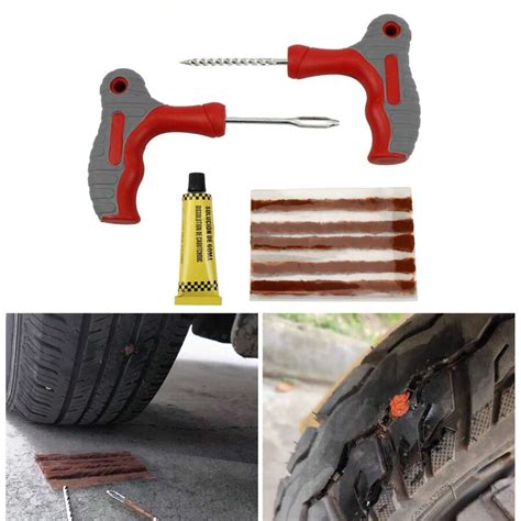 PowerMotor Kit de herramientas para reparar pinchazos de neumáticos sin ...