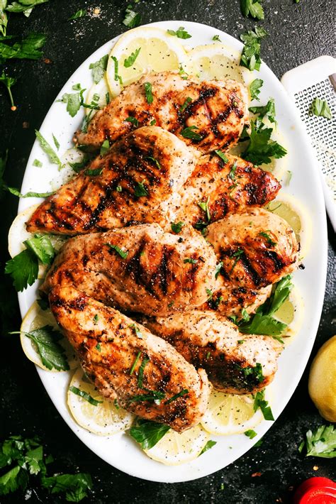 THE BEST Lemon Garlic Marinated Grilled Chicken - Dad With A Pan