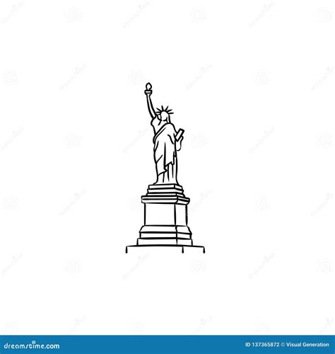 Statue Of Liberty Outline Drawing