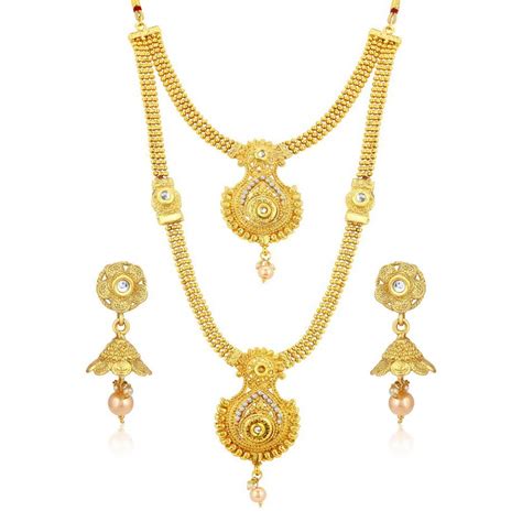 Sukkhi Traditional Gold Plated Peacock Design Necklace Set For Women ...
