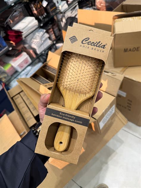 Bamboo Wooden Massage Hair Brush - Prevents Hairfalls, Promotes Hair G ...