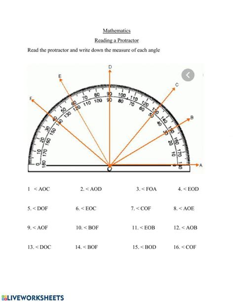 Image result for Math Antics Protractor Worksheet