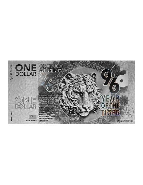 TIGER 96 Chinese Zodiac Series 2 Oz Silver Coin 5$ Niue 2022 | Coin...