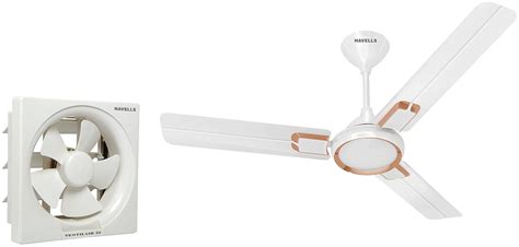 Havells Glaze 1200mm Decorative Finish Ceiling Fan (Pearl White Copper ...