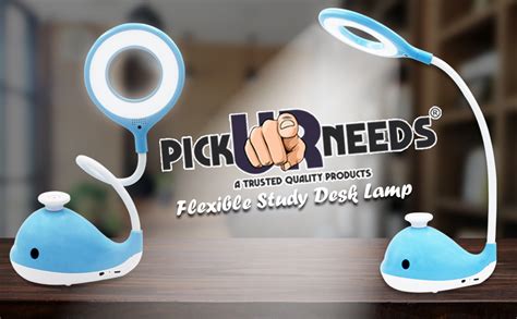 Buy Pick Ur Needs White Rechargeable LED Desk Lamp, Touch Control Table ...