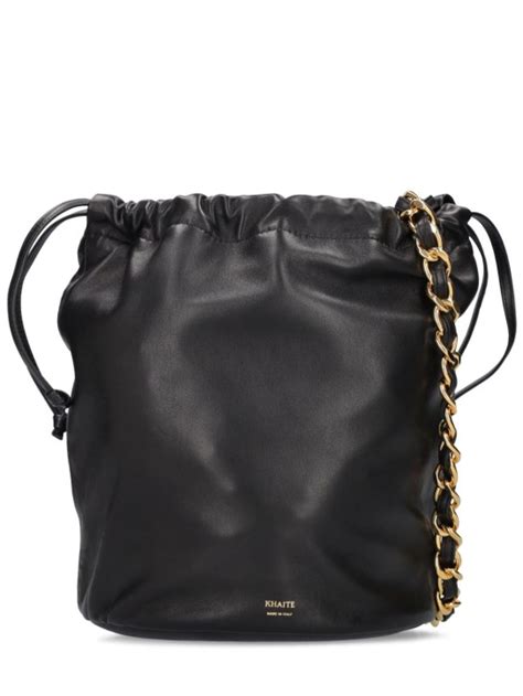 Medium aria leather bucket bag - Khaite - Women | Luisaviaroma