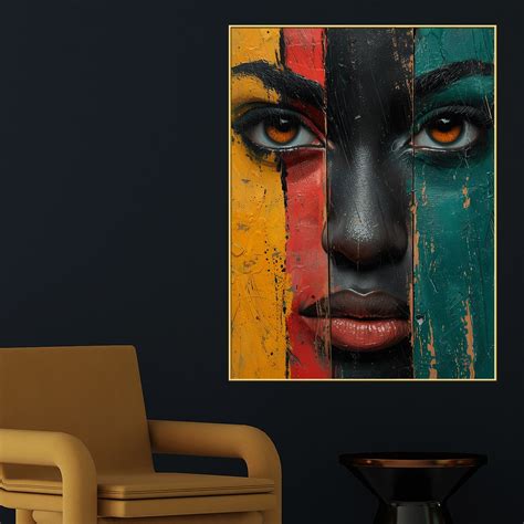 Vibrant Face Paint Art Cotton Canvas Wall Painting – Vibecrafts