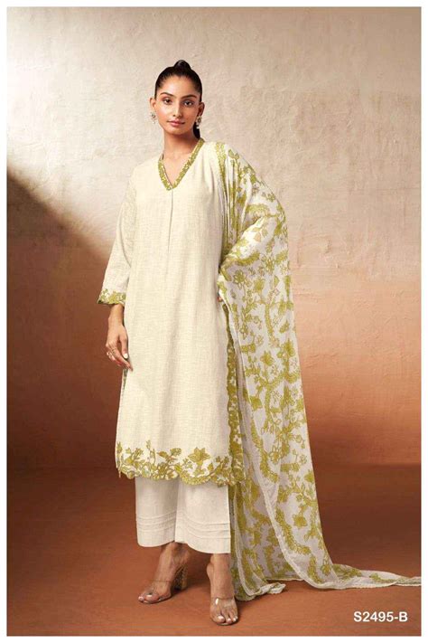 Ganga Jessi 2495 Premium Cotton Linen Suit Ganga Fashion Suits