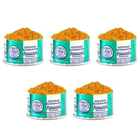 Turmeric Powder Tin,Weight 50gm Each - Pack of 5 : Amazon.in: Beauty