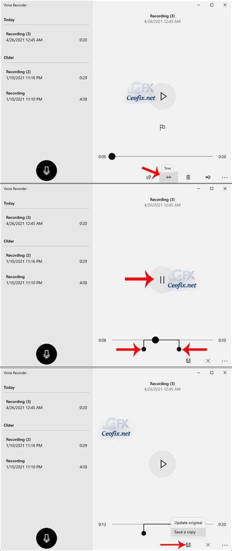 Image result for Windows Sound Recorder Trim