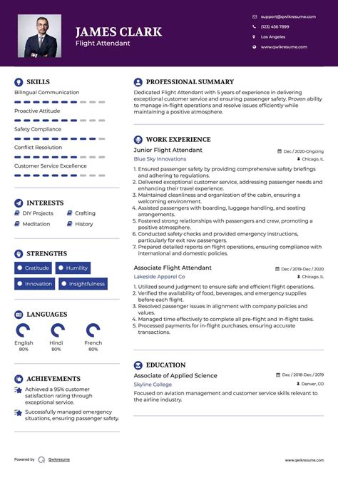 10+ Flight Attendant Resume Samples & Templates for 2025
