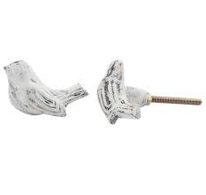 White Bird Metal Drawer Knobs