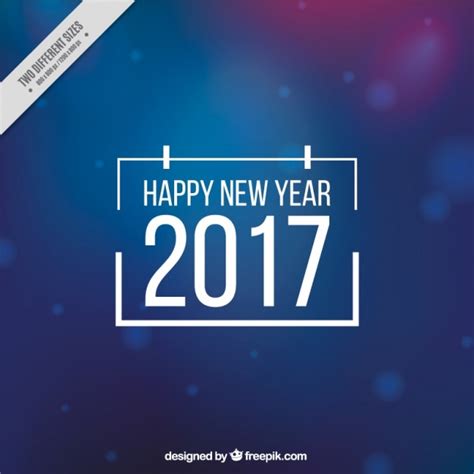 Großes Blau-Hintergrund für neues Jahr mit Bokeh-Effekt | Kostenlose Vektor