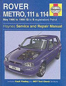 Rover Metro, 111 and 114 Service and Repair Manual: Buy Rover Metro ...