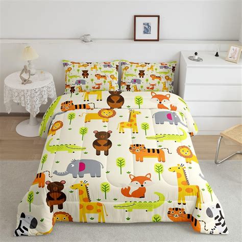 Teal Comforter Set King Size Ocean Decor Spanish Mackerel Duvet Insert ...