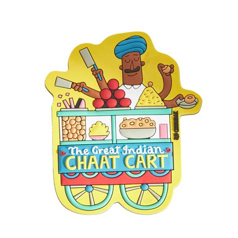 Buy Chumbak The Great Indian Chaat Cart Magnet – Street Food Cart ...