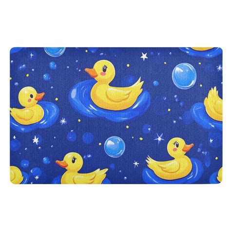 Yellow Ducks and Bubbles Floor Door Mat Outdoor Indoor for Home ...