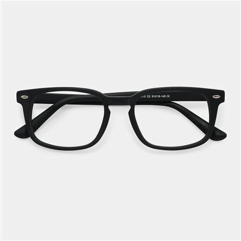 Ronnie Black Eyeglasses Classic Square Frames | Eluno – ELUNO