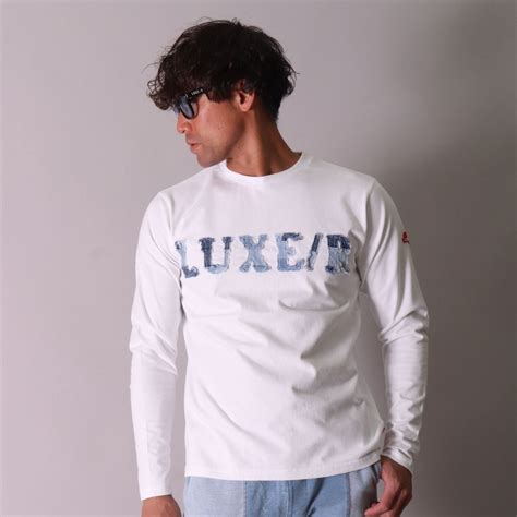 【LUXE/R】デニム 切り替え ワッペン 長袖 Tシャツ（45302） | LUXE/R