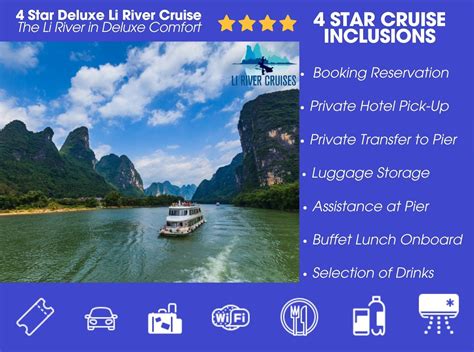 Deluxe 4 Star Li River Cruise Tickets - Li River Cruises
