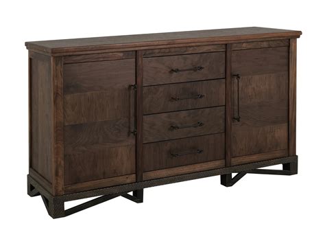 International Furniture Direct Walnut IFD3421CNS Transitional 4-Drawer ...
