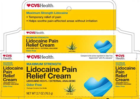 Pain Relief CVS: Details from the FDA, via OTCLabels.com