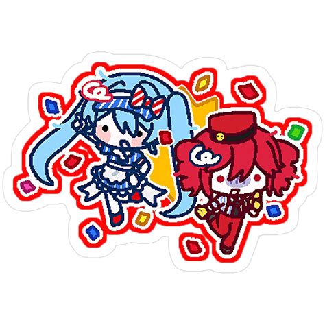 "Mesmerizer Teto & Miku - Vocaloid" Sticker for Sale by MuseMelody ...