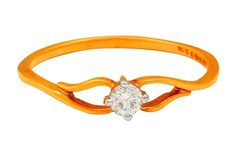Buy Mj Jewels Light Weight 18K Gold-Diamond Ring For Women/Girls | GCI ...