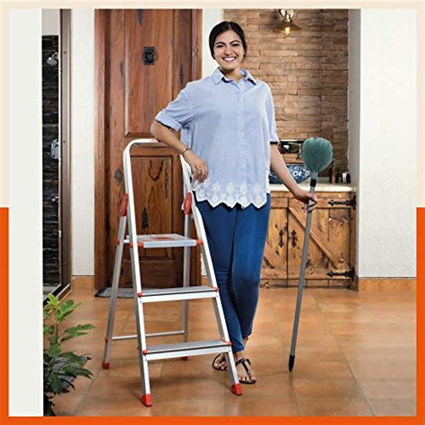 Buy Bathla Advance 3-Step Foldable Aluminium Ladder with Sure-Hinge ...